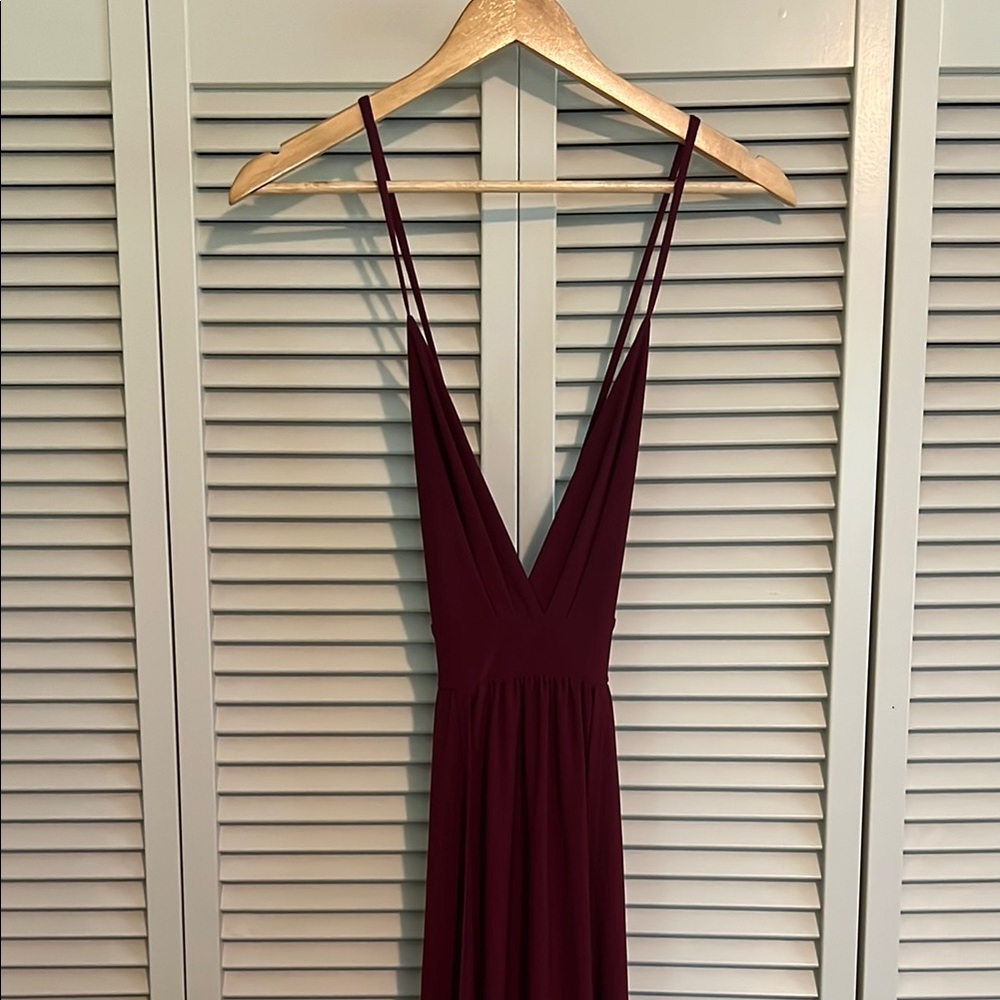 Windsor Red Spaghetti Strap Gown